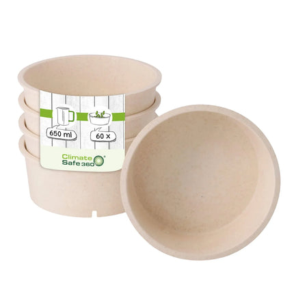 GGM Gastro (60 pcs) Dessert Bowl - Bio-Compound - 650ml - round - Ø 150mm - Depth: 60mm - Cream White