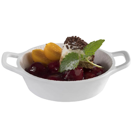 GGM Gastro (60 pcs) Dessert Bowl - MINI - Melamine - 70ml - round - Ø 85mm - 115x85mm - Depth: 25mm - White