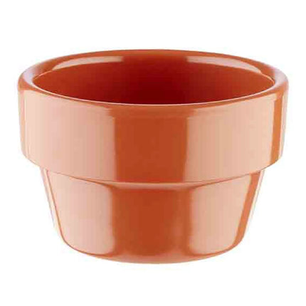 GGM Gastro (60 pcs) Ramekin - FLOWER POT - Melamine - 40ml - round - Ø60mm - Terracotta
