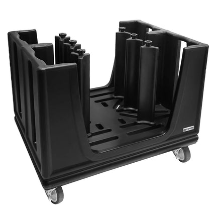 GGM Gastro Ambient Plate Dispenser - unheated - 985mm - with wheels & 6 adjustable separating grids - max. 180 - 480 plates - Polyethylene