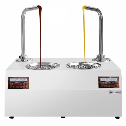 GGM Gastro Automatic Commercial Chocolate Dispenser - 2x 5.5kg - 1.9kW - with 2 taps