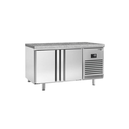 GGM Gastro Bakery Counter Freezer PREMIUM PLUS - 1618x800mm - with 2 doors - granite worktop - capacity 420 litres