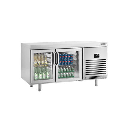 GGM Gastro Bakery Counter Fridge PREMIUM PLUS - 1618x800mm - glass doors - double glazing - capacity 400 litres