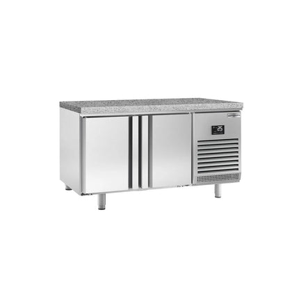 GGM Gastro Bakery Counter Fridge PREMIUM PLUS - 1618x800mm - with 2 doors - granite worktop - capacity 420 litres