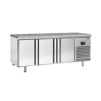 GGM Gastro Bakery Counter Fridge PREMIUM PLUS - 2185x800mm - with 3 doors - granite worktop - capacity 635 litres