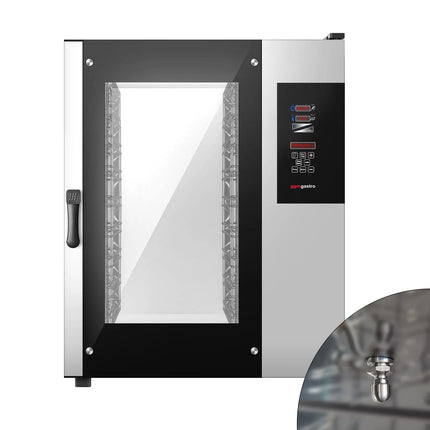 GGM Gastro Bakery-Electric Commercial Combi Oven - Digital Controls - 10x EN 600x400 - incl. Inner rack, Core temperature probe, HACCP monitoring, USB