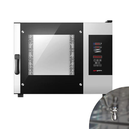 GGM Gastro Bakery- Electric Commercial Combi Oven - Digital Controls - 4x EN 600x400 - incl. Core temperature probe, HACCP monitoring, USB, Condensate drip tray