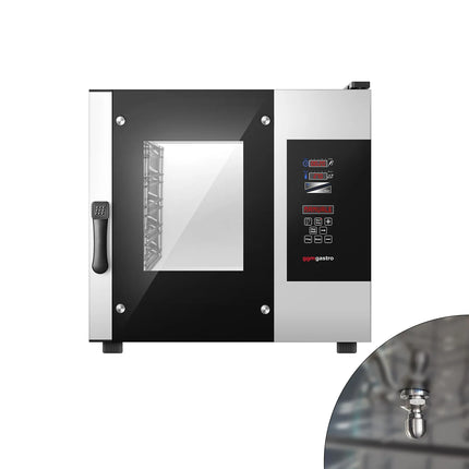 GGM Gastro Bakery-Electric Commercial Combi Oven - Digital Controls - 4x EN 600x400 - incl. Inner rack, Core temperature probe, HACCP monitoring, USB