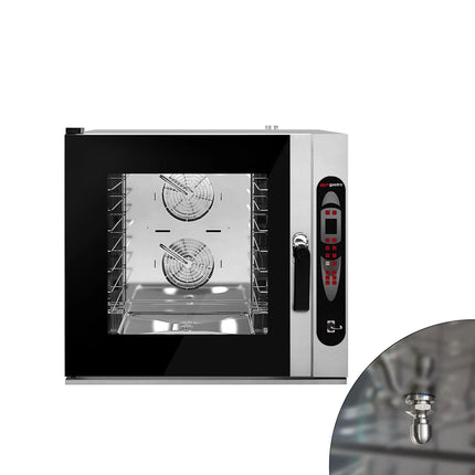 GGM Gastro Bakery-Electric Commercial Combi Oven - Digital Controls - 6.1 cm LCD display - 6x EN 600x400 - incl. Automatic washing system, Wi‑Fi & USB