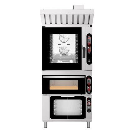 GGM Gastro Bakery-Electric Commercial Combi Oven - Digital Controls - 6x EN 600x400 - incl. Automatic washing system & Hood