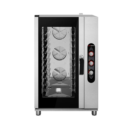 GGM Gastro Bakery-Electric Commercial Combi Oven - Manual Controls - 10x EN 600x400 - incl. Direct steam injection, Humidity control, Halogen lighting