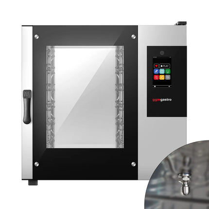 GGM Gastro Bakery-Electric Commercial Combi Oven - Touchscreen Controls - 6x EN 600x400 - incl. Automatic washing system, Core temperature probe, HACCP monitoring, USB