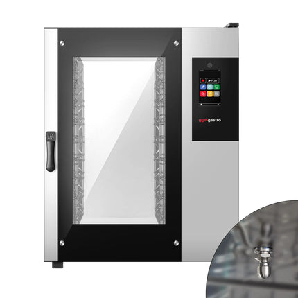 GGM Gastro Bakery-Electric Commercial Combi Oven - Touchscreen Controls - 10x EN 600x400 - incl. Automatic washing system, Core temperature probe, HACCP monitoring, USB