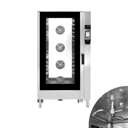 GGM Gastro Bakery-Electric Commercial Combi Oven - Touchscreen Controls - 16x EN 600x400 - 17.8 cm touchscreen - incl. Automatic washing system & Core temperature probe