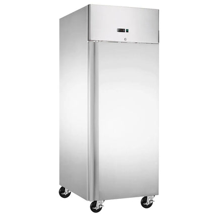 GGM Gastro Bakery Fridge Stainless steel ECO - EN 600x800mm - 612L - with 1 door & On castors - Black front