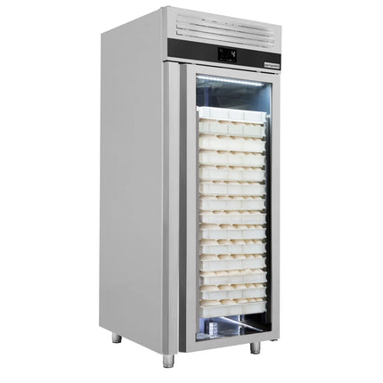 GGM Gastro Bakery Fridge Stainless steel PREMIUM - EN 600x400mm - 850L - with 1 glass door