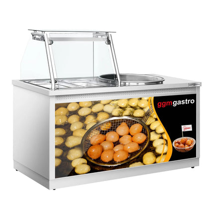 GGM Gastro Bàn Chiên Bánh Donut/Lokma - 1400x700x850-1320mm - 25L - Thép Không Gỉ