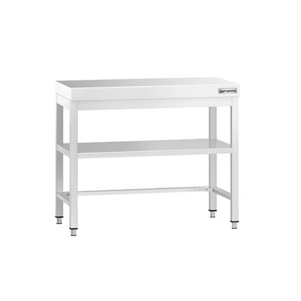 GGM Gastro Bàn Inox Trung Tâm PREMIUM - 800x600mm - Có Kệ Dưới - Có Thanh Giằng Chéo