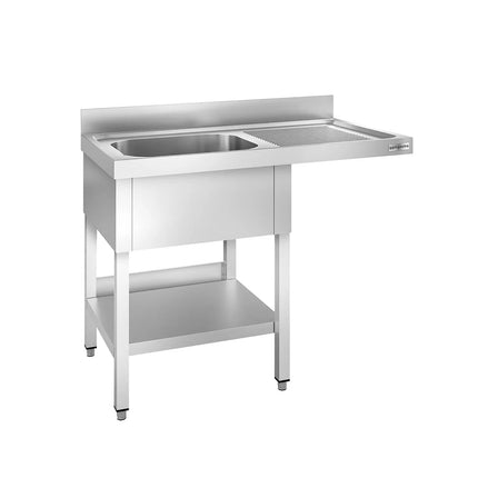 GGM Gastro Bàn Rửa Máy Rửa Bát PREMIUM - 1200x600mm - 1 Chậu - Bàn Ráo Bên Phải