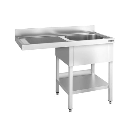 GGM Gastro Bàn Rửa Máy Rửa Bát PREMIUM - 1400x600mm - 1 Chậu - Bàn Ráo Bên Trái