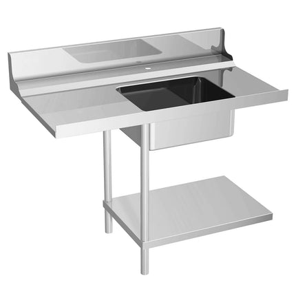 GGM Gastro Bàn Vào Máy Rửa Chén Băng Chuyền - 1200mm - Lắp Trái - 1 Chậu - Cho Dòng DS430