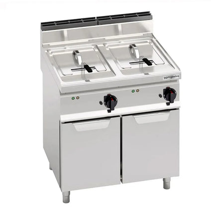 GGM Gastro Bếp Chiên Nhúng Điện 2 Bồn - 18+18L - 27kW - Có Van Xả