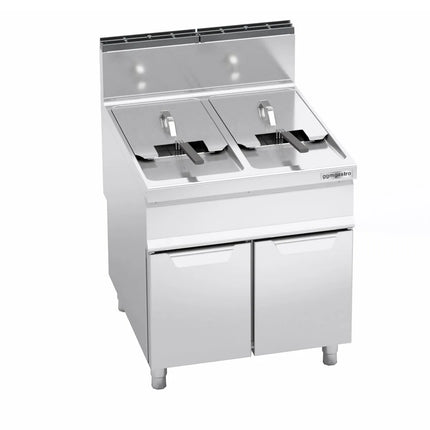 GGM Gastro Bếp Chiên Nhúng Gas Đứng 2 Bồn - 20+20L - 35kW - Thủ Công - Có Van Xả