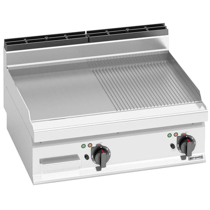 GGM Gastro Bếp Chiên Nướng Điện - 9.6kW - Mặt Nửa Phẳng Nửa Rãnh - Diện Tích Nấu: 795x500mm