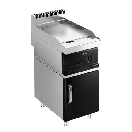 GGM Gastro Bếp Chiên Phẳng Điện - 8kW - Mặt Phẳng - Diện Tích Nấu: 395x535mm - Có Tủ Bệ - 1 Cánh