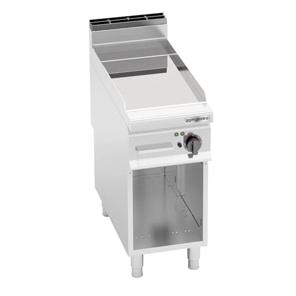 GGM Gastro Bếp Chiên Phẳng Điện - Mặt Mạ Crôm Cứng - 5.7kW - Mặt Phẳng - Diện Tích Nấu: 396x667mm - Có Chân Đứng
