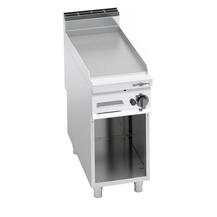 GGM Gastro Bếp Chiên Phẳng Gas - 10kW - Mặt Phẳng - Diện Tích Nấu: 396x667mm - Có Chân Đứng