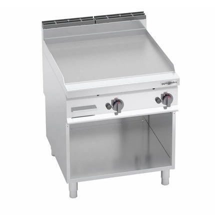 GGM Gastro Bếp Chiên Phẳng Gas - 20kW - Mặt Phẳng - Diện Tích Nấu: 796x667mm - Có Chân Đứng