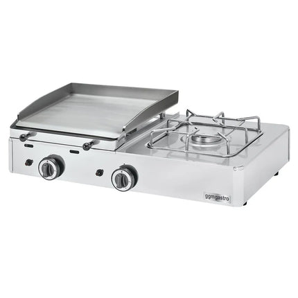 GGM Gastro Bếp Chiên Phẳng Gas - 6.3kW - Mặt Phẳng - Diện Tích Nấu: 383x395mm