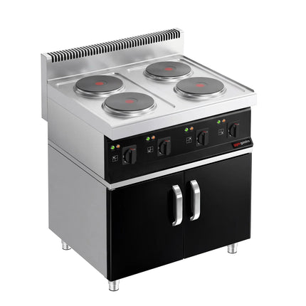 GGM Gastro Bếp Điện - 12.8kW - 4 Mặt - Có Tủ Bệ - 2 Cánh