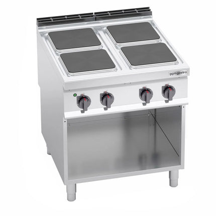 GGM Gastro Bếp Điện - 7kW - 4 Mặt - Có Kệ Dưới Hở