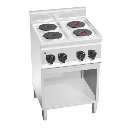 GGM Gastro Bếp Điện - 8kW - 4 Mặt - Có Kệ Dưới Hở