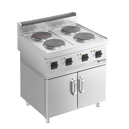 GGM Gastro Bếp Điện - 9.2kW - 4 Mặt - Có Tủ Bệ - 2 Cánh