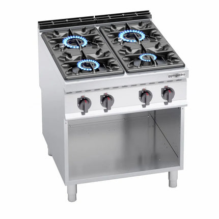 GGM Gastro Bếp Gas - 34.5kW - 4 Họng - Có Kệ Dưới Hở