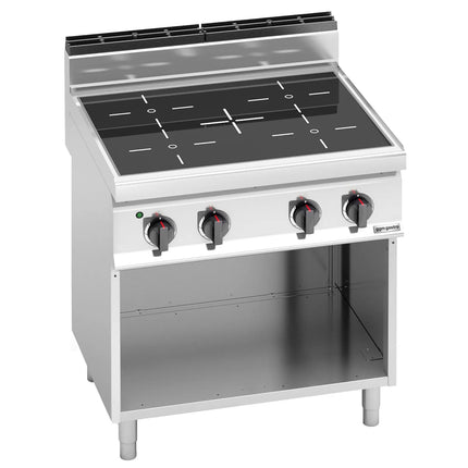 GGM Gastro Bếp Hồng Ngoại - 12.8kW - 4 Vùng - Có Kệ Dưới Hở