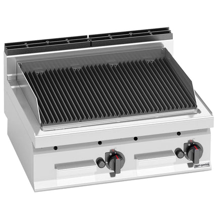 GGM Gastro Bếp Nướng Đá Lava Gas Lorenzo 700 - 13.8kW - Để Bàn - Sâu 714mm - Vỉ Gang