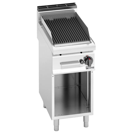 GGM Gastro Bếp Nướng Đá Lava Gas Lorenzo 700 - 6.9kW - Đứng Độc Lập - Có Chân Đứng - Sâu 714mm - Vỉ Gang