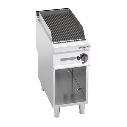 GGM Gastro Bếp Nướng Đá Lava Gas Lorenzo 900 - 400mm - Đứng Độc Lập - Vỉ Gang - Sâu 900mm - 9kW