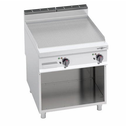 GGM Gastro Bếp Nướng Điện - 11.4kW - Mặt Rãnh - Diện Tích Nấu: 796x667mm - Có Chân Đứng