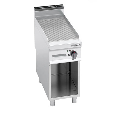 GGM Gastro Bếp Nướng Điện - 5.7kW - Mặt Rãnh - Diện Tích Nấu: 396x667mm - Có Chân Đứng