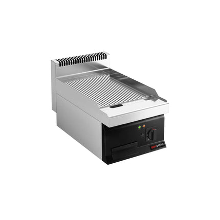 GGM Gastro Bếp Nướng Điện - 8kW - Mặt Rãnh - Diện Tích Nấu: 395x535mm