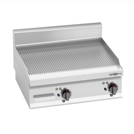 GGM Gastro Bếp Nướng Điện - 8kW - Mặt Rãnh - Diện Tích Nấu: 596x430mm
