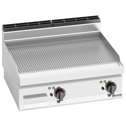 GGM Gastro Bếp Nướng Điện - 9.6kW - Mặt Rãnh - Diện Tích Nấu: 795x500mm