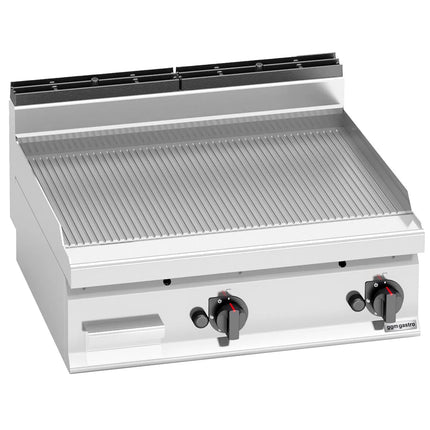 GGM Gastro Bếp Nướng Gas - 13.8kW - Mặt Rãnh - Diện Tích Nấu: 795x500mm