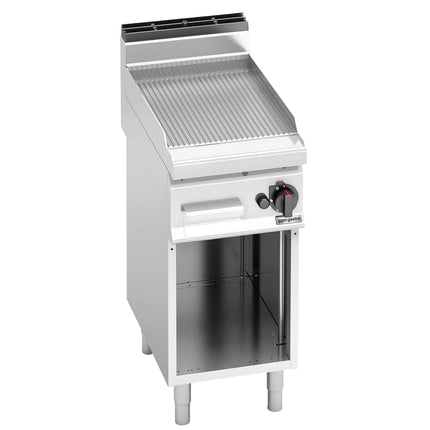 GGM Gastro Bếp Nướng Gas - 6.9kW - Mặt Rãnh - Diện Tích Nấu: 395x500mm - Có Chân Đứng