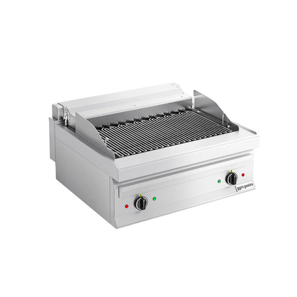 GGM Gastro Bếp Nướng Nước Điện - 8.75kW - Để Bàn - Sâu 700mm - 2 Họng - Vỉ Nướng Nghiêng